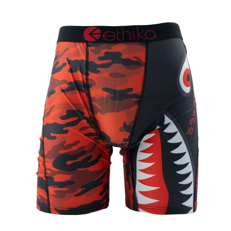 ETHIKA 1Pcs Sexy Men Underwear Boxers Breathable Man Swimming Underpants Plus Size S-3XL Mens Panties Trunks Men's Boxer Briefs