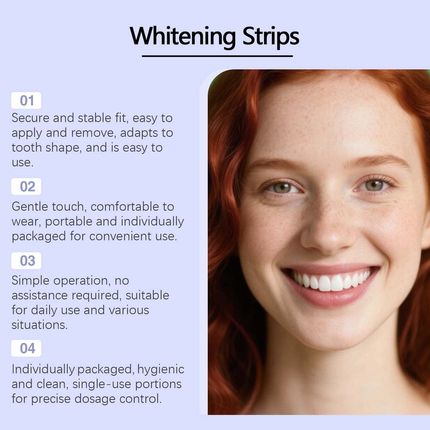 Purple Teeth Whitening Strips Improve Dental Yellowing Oral Cleaning Gel Teeth Bright Stain for Lasting Bright Smile