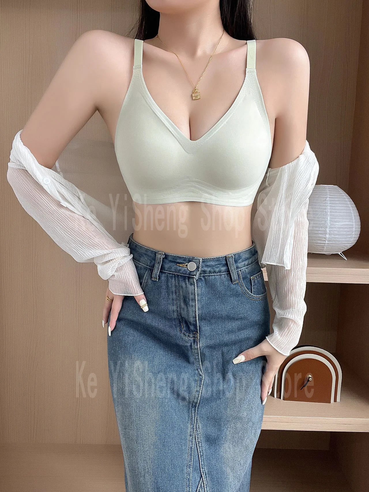 Small breast seamless bra Women's small breast push-up comfortable non-underwire soft support closed breast bra