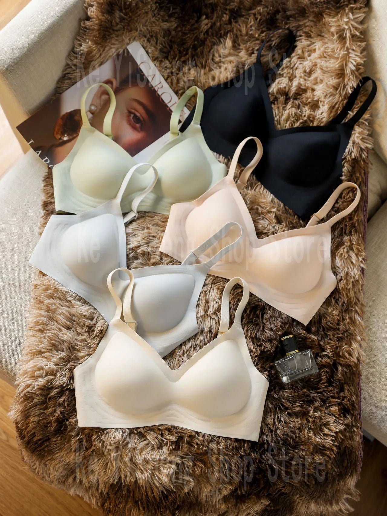 Small breast seamless bra Women's small breast push-up comfortable non-underwire soft support closed breast bra