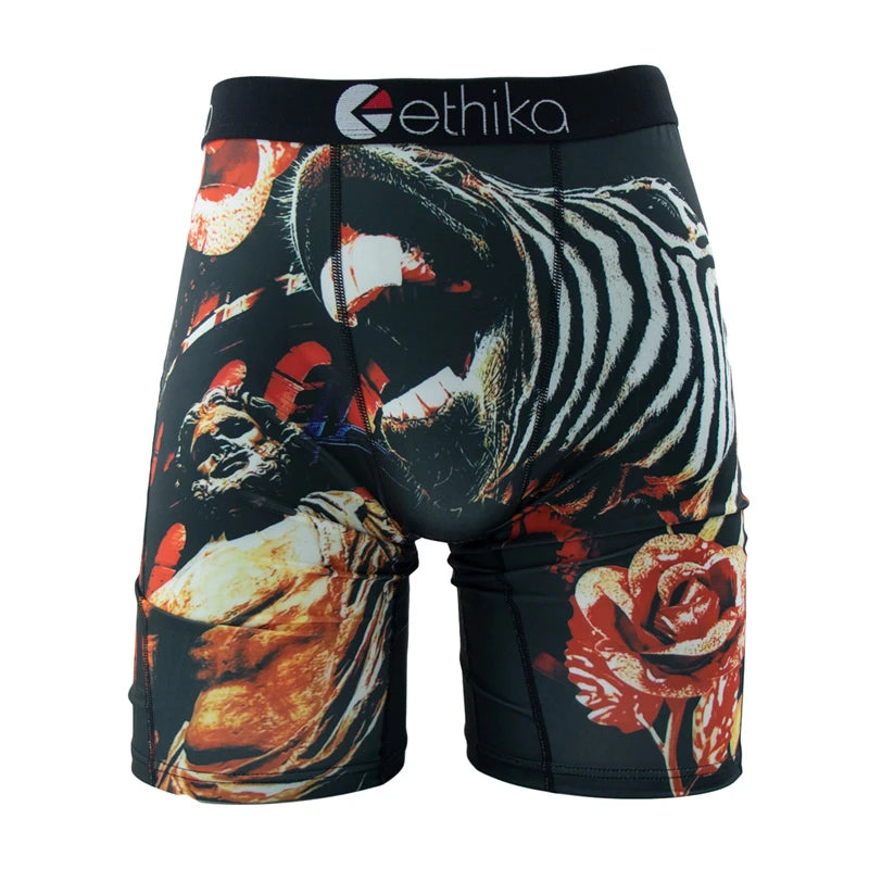 ETHIKA 1Pcs Sexy Men Underwear Boxers Breathable Man Swimming Underpants Plus Size S-3XL Mens Panties Trunks Men's Boxer Briefs