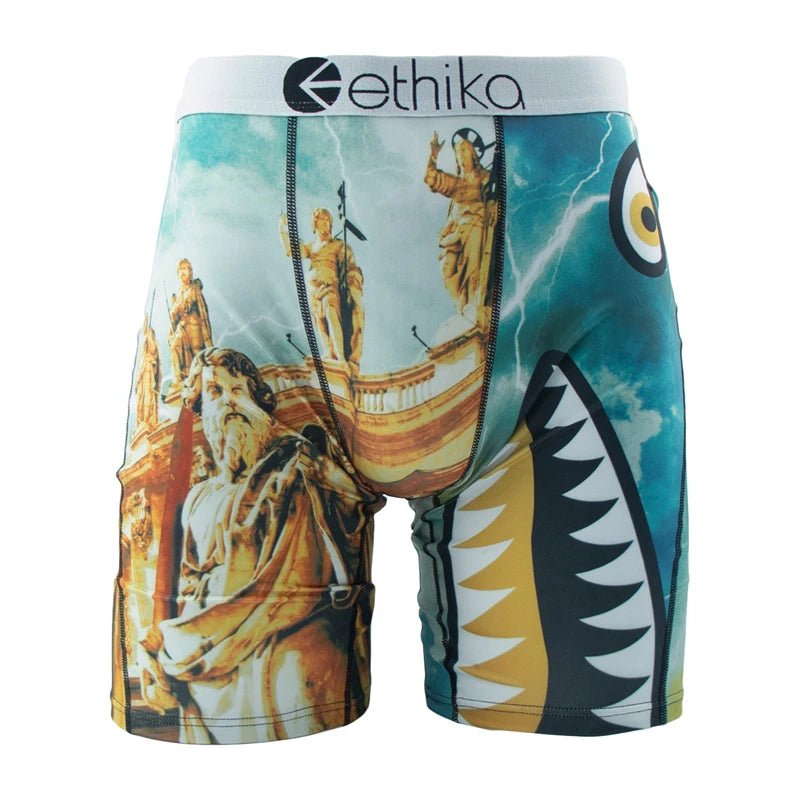 ETHIKA 1Pcs Sexy Men Underwear Boxers Breathable Man Swimming Underpants Plus Size S-3XL Mens Panties Trunks Men's Boxer Briefs
